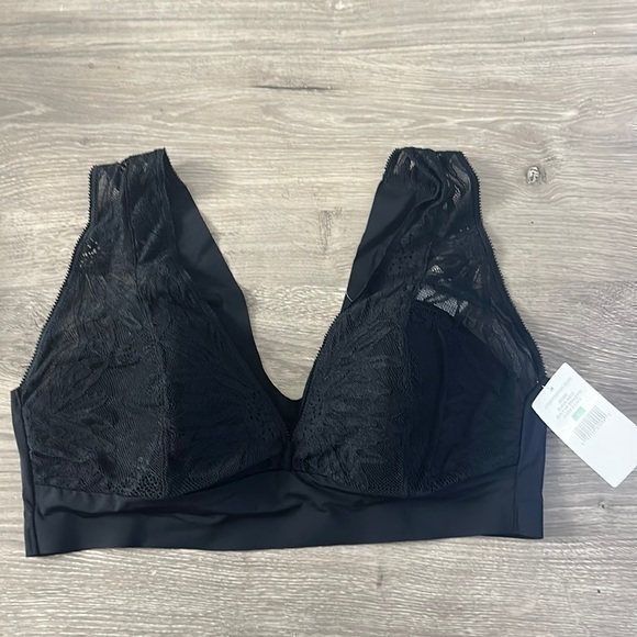 On Gossamer Other - On gossamer Built Up Bralette Sleek & Lace Black Size Large